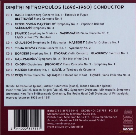 Dimitri Mitropoulos: Dimitri Mitropoulos - Maestro [10CD]