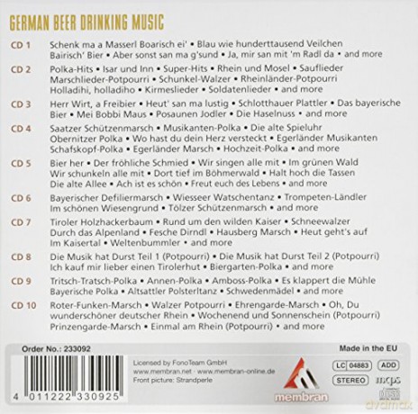 German Beerdrinking Music [10CD]