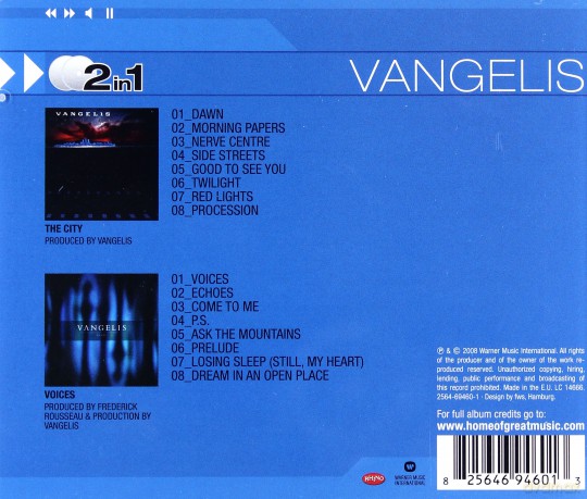 Vangelis: The City / Voices [2CD]