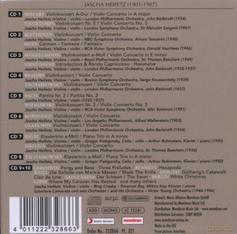 Jascha Heifetz: Jascha Heifetz - Portrait [10CD]