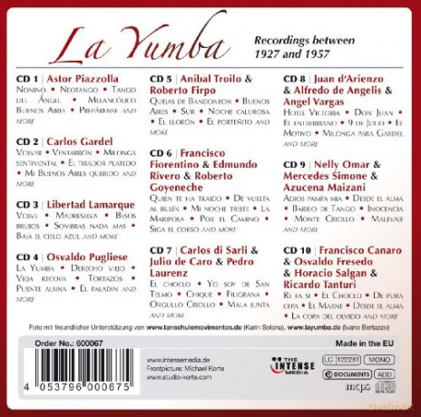 La Yumba - The greatest Tango performers [10CD]