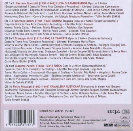 Maria Callas: Maria Callas - Her Greatest Operas [10CD]