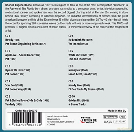 Pat Boone: Milestones of A Legend - 19 Orignal Albums [10CD]