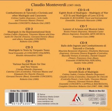 Monteverdi: The Innovator [10CD]