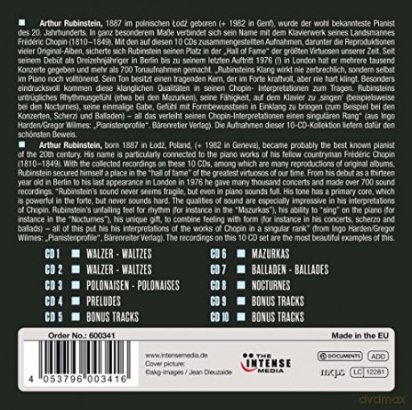 Arthur Rubinstein: My Chopin Favorites [10CD]