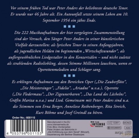 Peter Anders: Peter Anders - Die unvergessene Stimme [10CD]