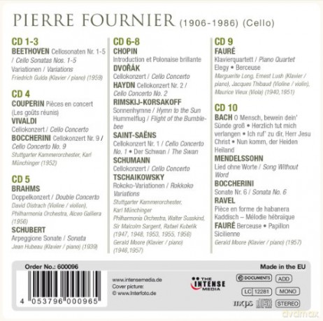 Pierre Fournier: Pierre Fournier - Masterpieces for Cello [10CD]