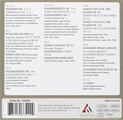 Prokofiev: Charmanter Exzentriker [10CD]