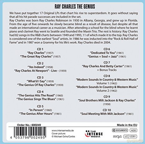 Ray Charles: 17 Original Albums [10CD]