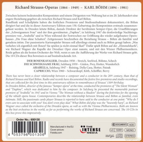 Karl Böhm: Richard Strauss: Operas [10CD]