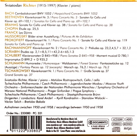 Sviatoslav Richter: Sviatoslav Richter - Sensibler Exzentrik [10CD]