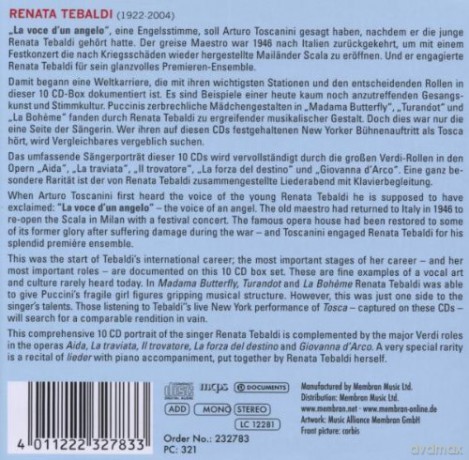Renata Tebaldi: Tebaldi - La Voce d'un Angelo [10CD]