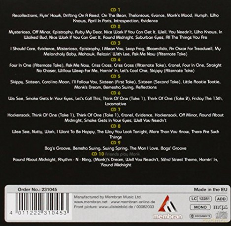Thelonious Monk: Thelonious Monk - Portrait [10CD]