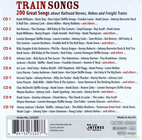Train Songs (200 Great Songs about Rail [10CD]