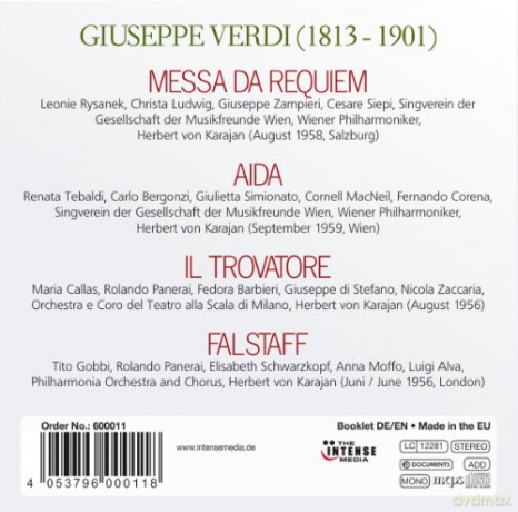 Herbert von Karajan: Verdi: Complete Recordings [8CD]
