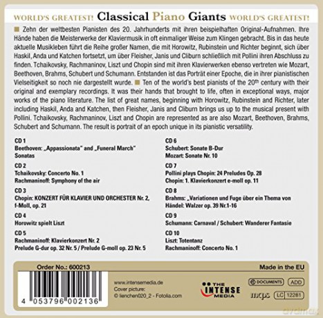 World's Greatest -Piano Giants [10CD]