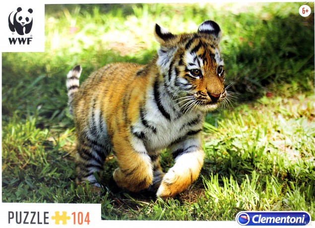 CLEMENTONI 104 el. WWF Tygrys [PUZZLE]