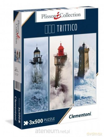 CLEMENTONI 3x500 el. Plisson Trittico [PUZZLE]