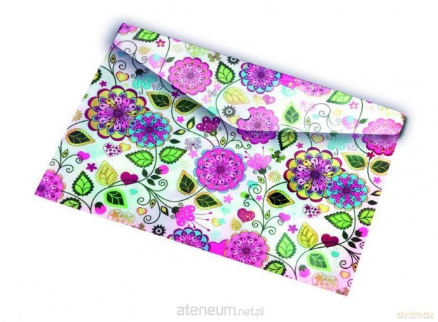 Koperta A5 na napę z nadrukiem Flowers
