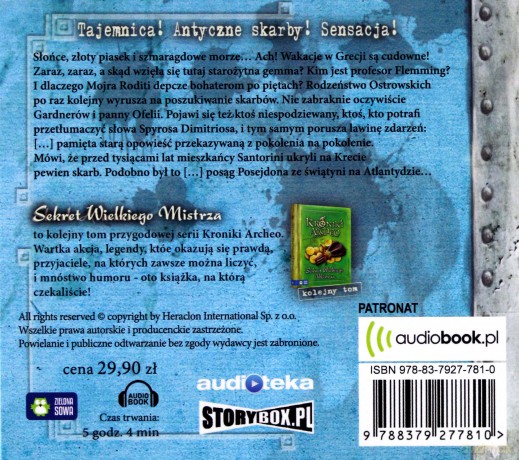 Kroniki Archeo (Tom 2) Skarb Atlantów - Agnieszka Stelmaszyk [AUDIOBOOK]