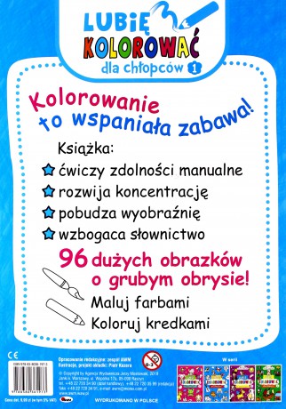 Lubię kolorować dla chłopców - Piotr Kozera [KSIĄŻKA]