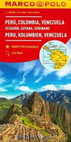 Mapa Marco Polo - Peru, Kolumbia, Wenezuela