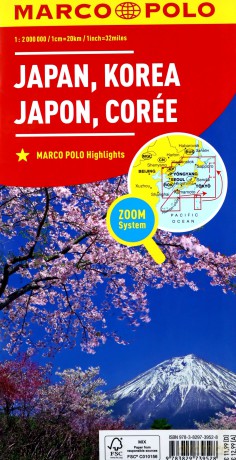 Mapa ZOOM System. Japonia...1:2000000
