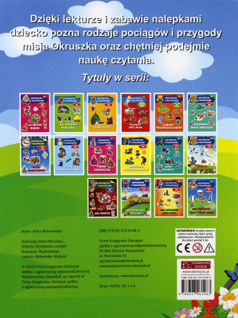 Miś Okruszek i pociągi. Historyjki z nalepkami - Anna Wiśniewska [KSIĄŻKA]