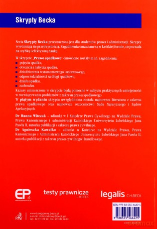 Prawo spadkowe - Hanna Witczak, Agnieszka Kawałko [KSIĄŻKA]