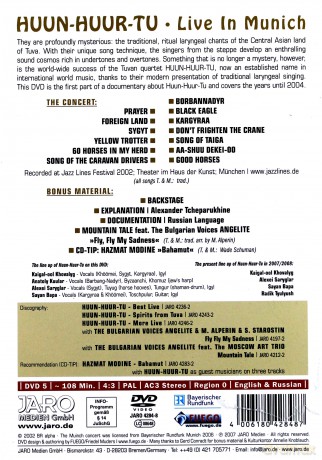 Huun-Huur-Tu: Live In Munich [DVD]