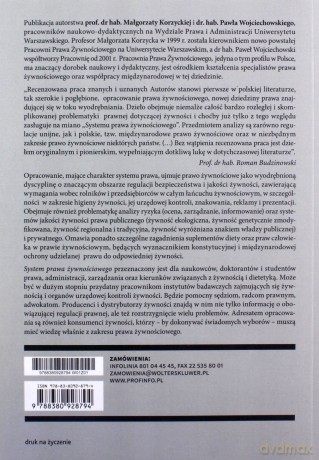 System prawa żywnościowego - Małgorzata Korzycka,Paweł Wojciechowski [KSIĄŻKA]