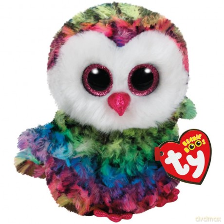 Ty Beanie Boos Owen - Wielobarwna Sowa 15 cm