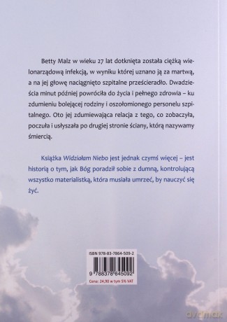 Widziałam Niebo - Betty Malz [KSIĄŻKA]