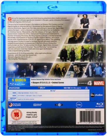 Marvel's Agent of S.H.I.E.L.D. Season 3 (Agenci Tarczy Sezon 3) [5Blu-Ray]