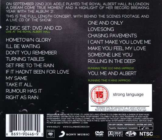 Adele: Live At The Royal Albert Hall [DVD]+[CD]