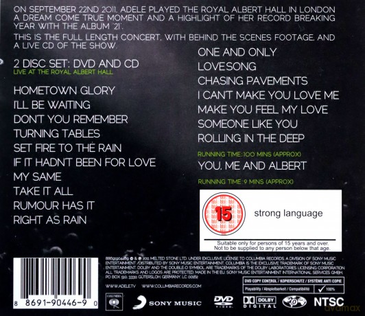 Adele: Live At The Royal Albert Hall [DVD]+[CD]