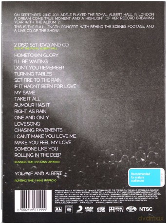 Adele: Live At The Royal Albert Hall (digipack) [DVD]+[CD]