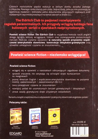Angielski Powieść science fiction z ćwiczeniami The Eldritch Club - Greg Gajek [KSIĄŻKA]