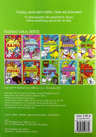 Kolorowanka. W lesie [KSIĄŻKA]