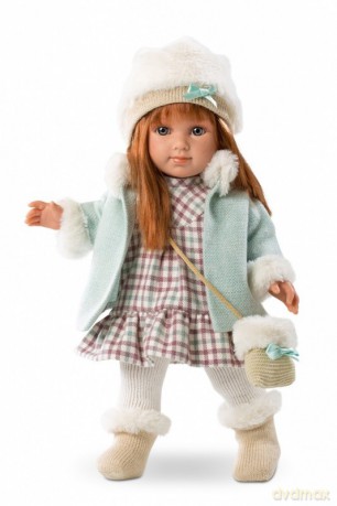Lalka Elena 35 cm biała czapeczka
