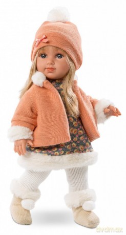 Lalka Elena 35 cm pomarańczowa