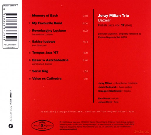Jerzy Milian Trio: Baazaar (Polish Jazz) [CD]
