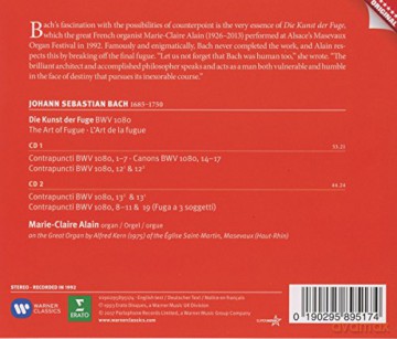 Marie-Claire Alain: Bach: The Art Of Fugue [2CD]