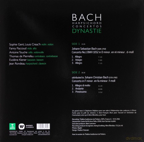 Jean Rondeau: Dynastie: Bach Concertos [Winyl]