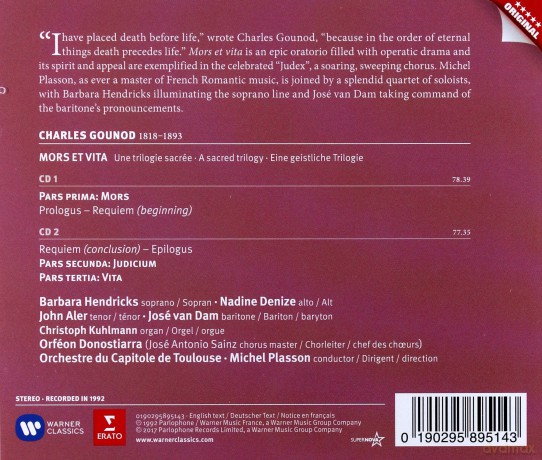 Barbara Hendricks & John Aler: Gounod: Mors Et Vita [2CD]
