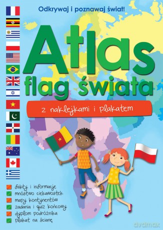 Atlas flag świata z naklejkami i plakatem [KSIĄŻKA]