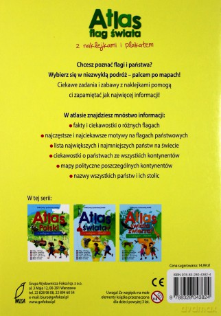Atlas flag świata z naklejkami i plakatem [KSIĄŻKA]