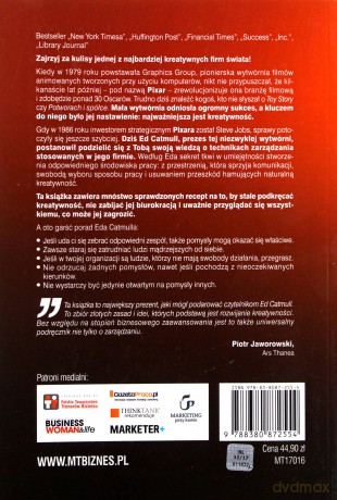 Kreatywność S.A. Droga do prawdziwej inspiracji - Ed Catmull [KSIĄŻKA]