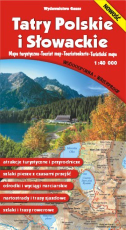 Mapa Tatry Polskie i Słowackie