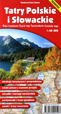 Mapa Tatry Polskie i Słowackie
